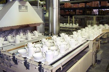 Another set of chinaware ready for firing.